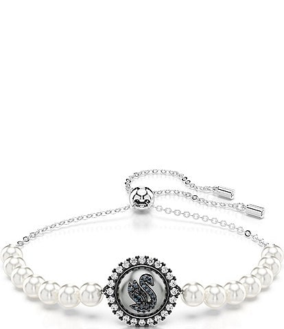 Swarovski Iconic Pearl Swan Crystal Adjustable Bracelet