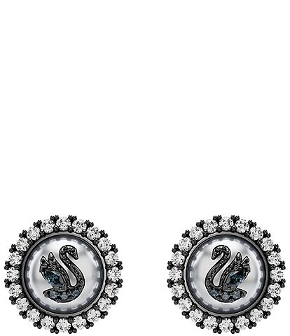 Swarovski Iconic Swan Crystal Stud Earrings