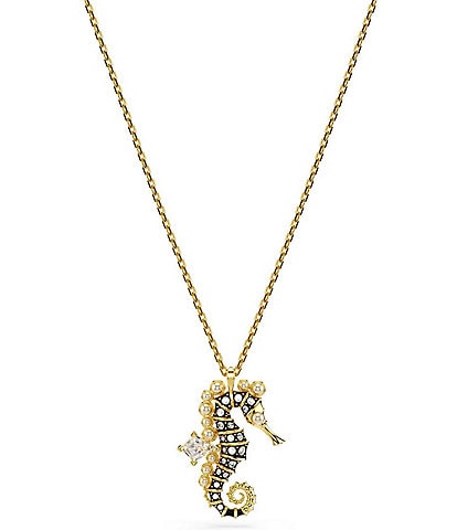 Swarovski Idyllia Crystal and Pearl Seahorse Short Pendant Necklace