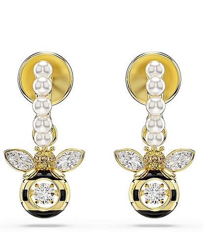 Swarovski Idyllia Crystal Pearl Bee Stud Earrings