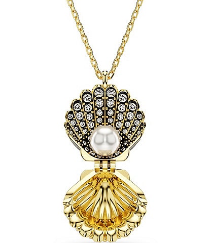 Swarovski Idyllia Crystal Shell Pearl Short Pendant Necklace