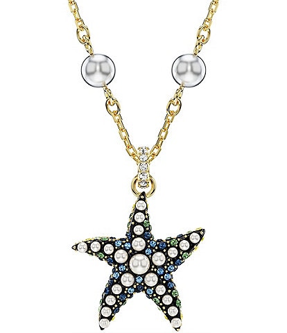Swarovski Idyllia Starfish Crystal and Pearl Short Pendant Necklace
