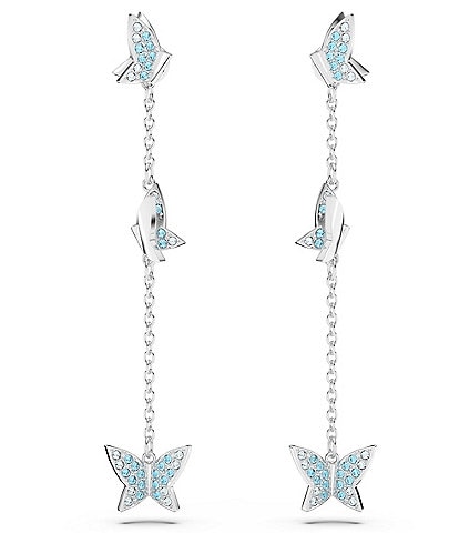 Swarovski Lilia Blue Butterfly Drop Earrings