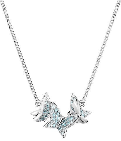 Swarovski Lilia Blue Butterfly Short Crystal Pendant Necklace