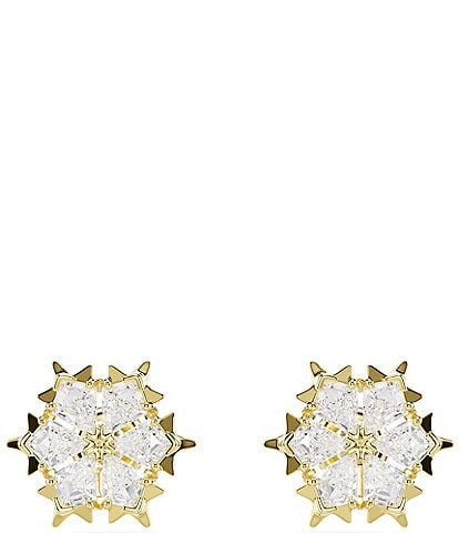 Swarovski Magic Snowflake Mixed Cut CZ Stud Earrings