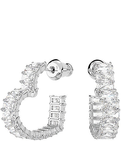 Swarovski Matrix Collection Crystal Heart Hoop Earrings