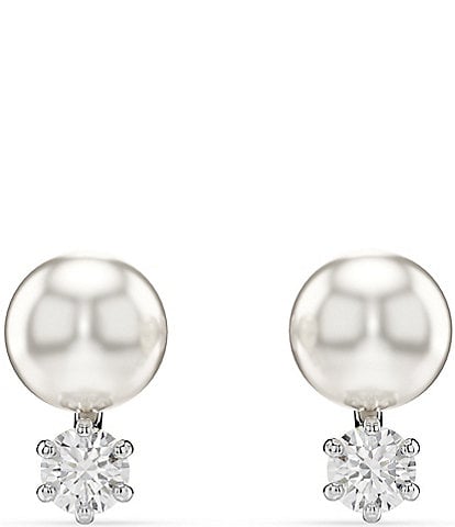 Swarovski Matrix Crystal Pearl Stud Earrings