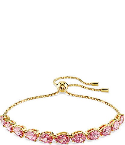 Swarovski Matrix Pink Pear Cut Adjustable Bracelet