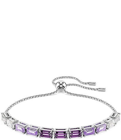 Swarovski Matrix Purple Baguette Cut Adjustable Bracelet