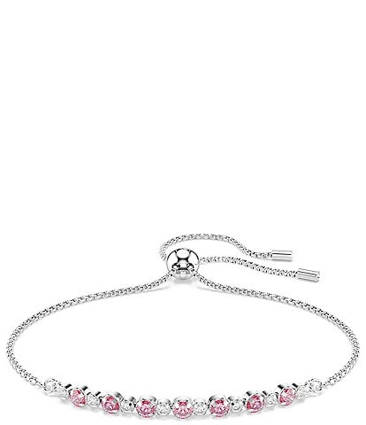 Swarovski Matrix Round Cut CZ Adjustable Bracelet