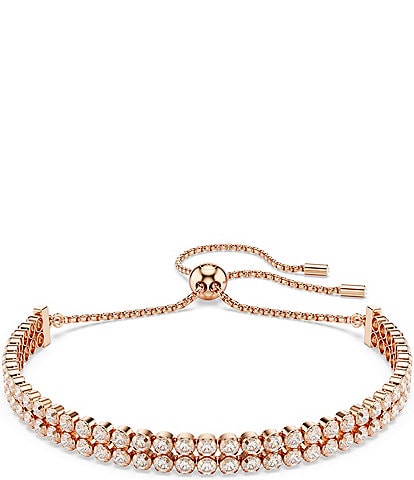 Swarovski Matrix Round Cut Tennis Adjustable Bracelet