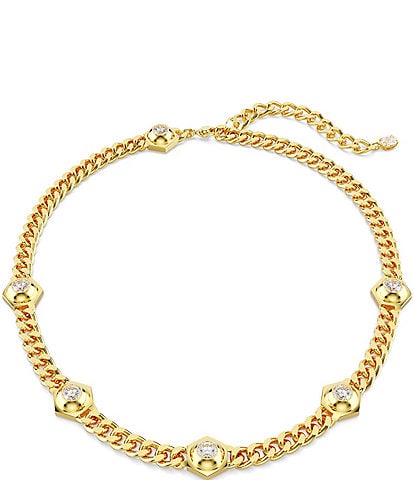 Swarovski Numina Crystal Round Cut Chain Collar Necklace