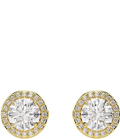 Swarovski Una Round Crystal Halo Stud Earrings