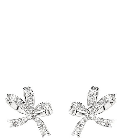 Swarovski Volta Collection Crystal Bow Stud Earrings