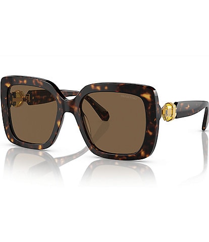 Swarovski Women's SK6001 55mm Havana Square Sunglasses