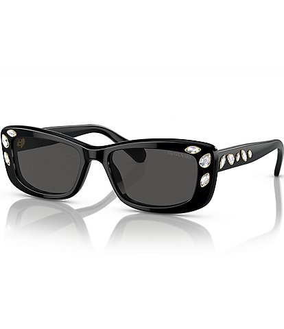 Swarovski Women's SK6008 54mm Rectangle Sunglasses