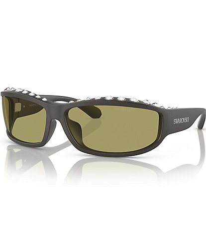 Swarovski Women's SK6009 73mm Wrap Sunglasses