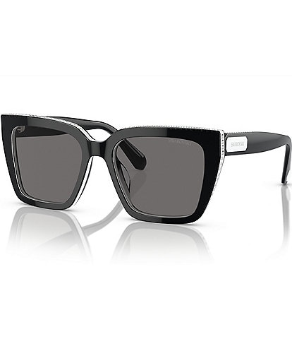 Swarovski Women's SK6013 54mm Cat Eye Polarized Sunglasses