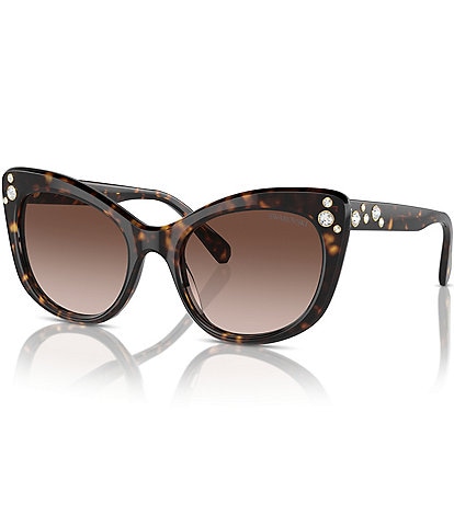 Swarovski Women's SK6020 55mm Havana Cat Eye Sunglasses