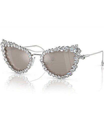 Swarovski Women's SK7011 56mm Mirrored Cat Eye Sunglasses