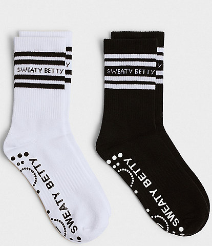 Sweaty Betty Mid Length Ankle Gripper Logo Socks