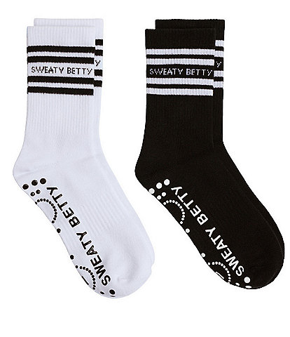 Sweaty Betty Mid Length Ankle Gripper Logo Socks