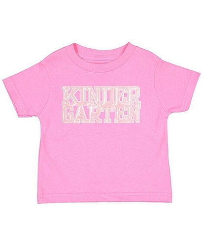 Sweet Wink Little Girls Short Sleeve Kindergarten Sequin Patch T-Shirt
