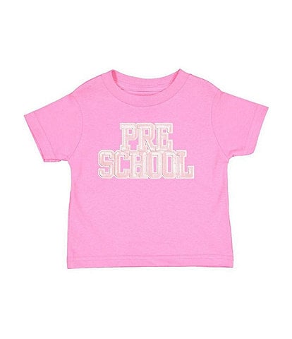 Sweet Wink Little Girls Short Sleeve Preschool Sequin Patch T-Shirt