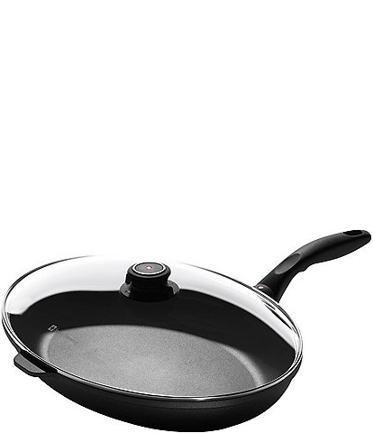 Swiss Diamond XD 10.25#double; Nonstick Oval Fish Pan with Glass Lid