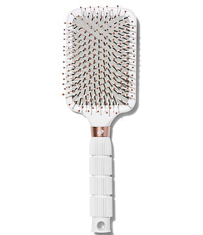 T3 Smooth Paddle Brush with Heat Resistant Bristles for Gentle Styling