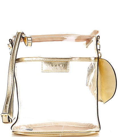 Vince Camuto Livy Leopard Clear Large Crossbody Bag
