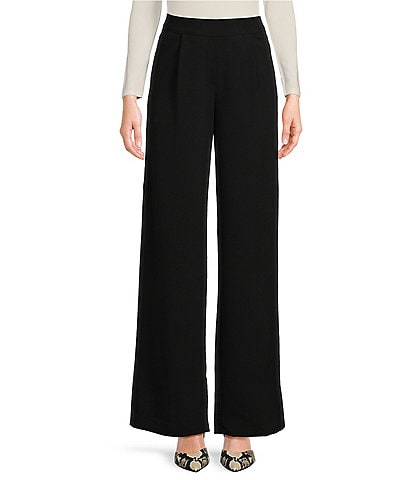 Takara High Rise Wide Leg Pleated Trouser Pants