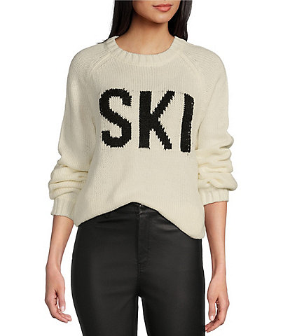 Takara Long Sleeve Pullover Graphic Ski Sweater