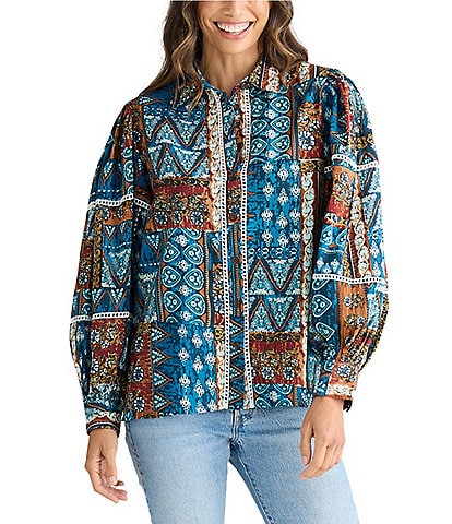 Talisman Castella Cotton Voile Patchwork Shirt
