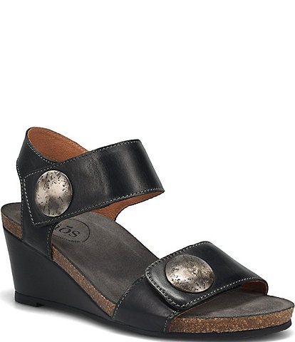 Taos Footwear Carousel 3 Leather Wedge Sandals