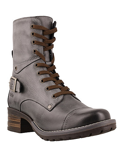 Taos Footwear Crave Leather Lug Sole Combat Booties