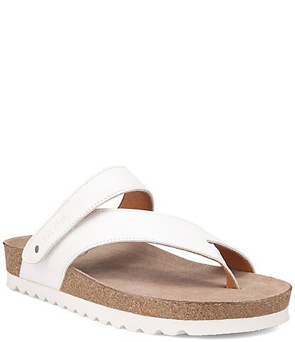 Taos Footwear Lola Banded Leather Thong Sandals