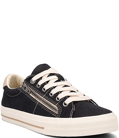 Taos Footwear Z-Soul Canvas Zip Detail Sneakers