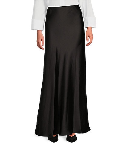 Tara Jarmon Jesta Woven Satin Maxi Pencil Skirt