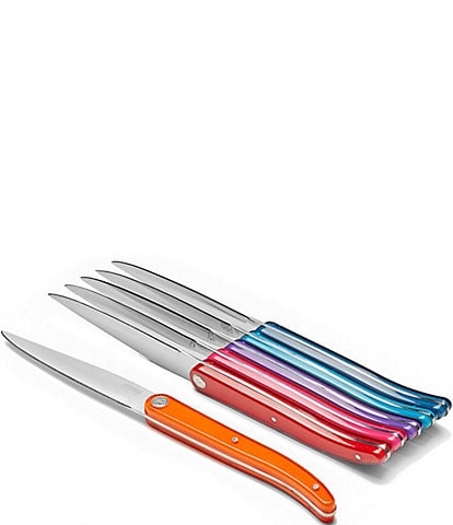 Tarrerias Bonjean Laguiole Sens Colored Handle 6-Piece Steak Knife Set