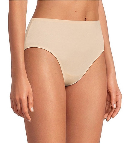 Soma Women's No Show Microfiber High-leg Underwear In Brown Size