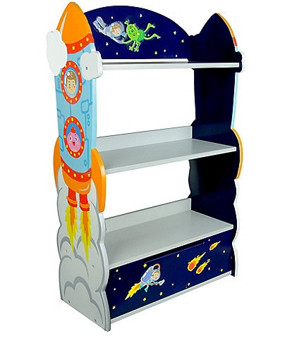 Teamson Kids Fantasy Fields Wooden Outer Space Bookshelf with Drawer