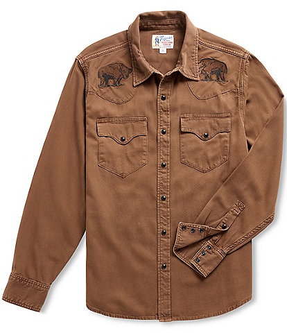 Tecovas Denim Long Sleeve Pearl Snap Shirt