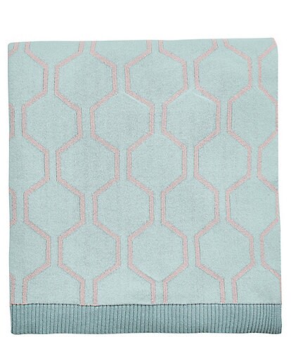 Ted Baker London Bold Geometric Pattern Trellis Knit Throw Blanket