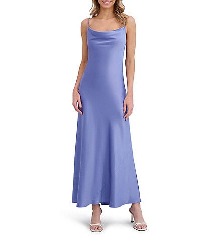 Ted Baker London Crepe Satin Cowl Neck Sleeveless Slip Dress