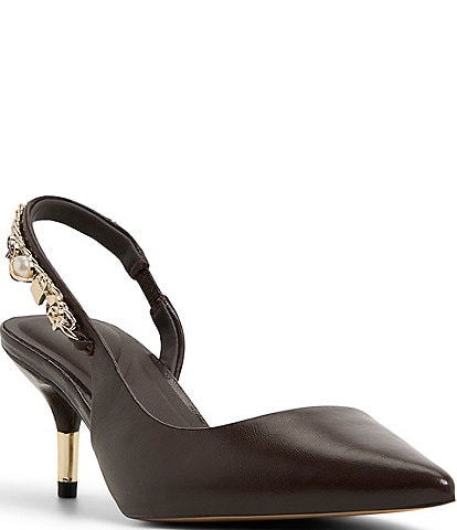 Ted Baker London Esme Leather Chain Slingback Pumps