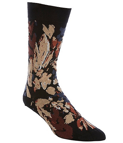 Ted Baker London Floral Pattern Mid-Calf Dress Socks