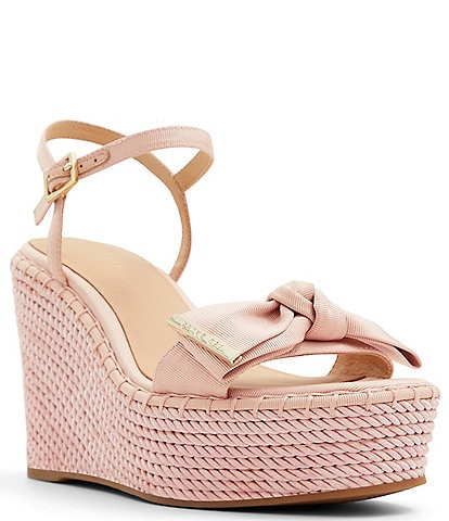 Ted Baker London Gia Canvas Bow Espadrille Wedge Sandals