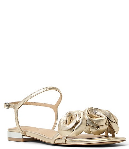 Ted Baker London June Leather Flowers Flat Sandals