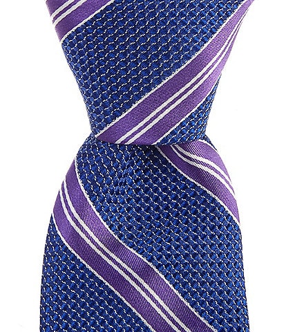 Ted Baker London Lenthorp Text Stripe 3 1/4" Silk Tie